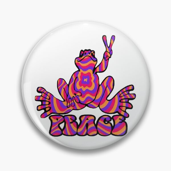 Item preview, Pink, Purple, Orange Wavey Peace Frog  designed and sold by natnat7w.