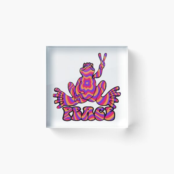 Item preview, Pink, Purple, Orange Wavey Peace Frog  designed and sold by natnat7w.