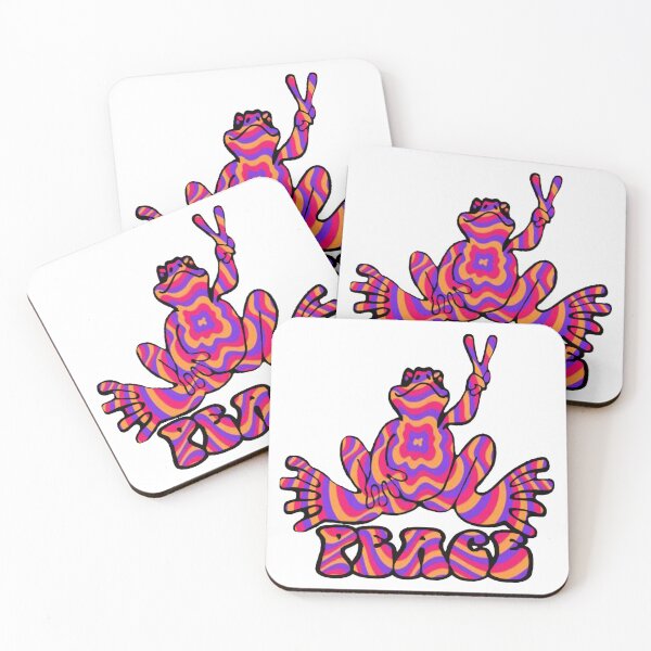Item preview, Pink, Purple, Orange Wavey Peace Frog  designed and sold by natnat7w.