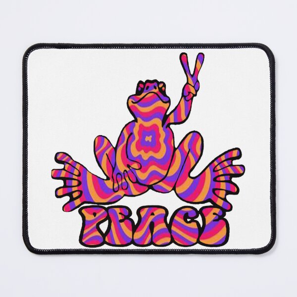 Item preview, Pink, Purple, Orange Wavey Peace Frog designed and sold by natnat7w.
