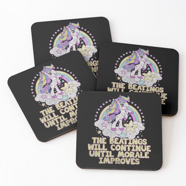 Item preview, The Beatings Will Continue Until Morale Improves - Rainbow Unicorn designed and sold by IfDesignGroup.