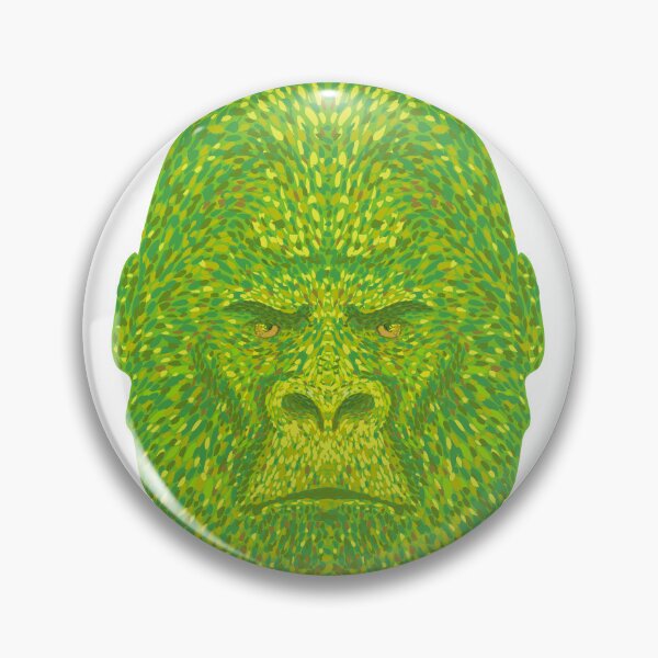 Item preview, Silverback Gorilla Head Front View Pointillist Impressionist Pop Art Style designed and sold by patrimonio.
