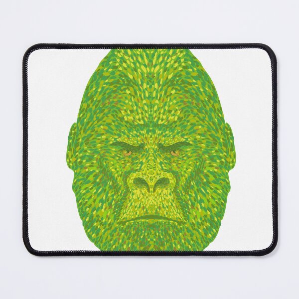 Item preview, Silverback Gorilla Head Front View Pointillist Impressionist Pop Art Style designed and sold by patrimonio.
