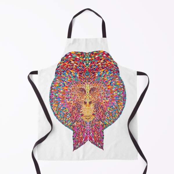 Item preview, Sumatran Orangutan Head Front View Pointillist Impressionist Pop Art Style designed and sold by patrimonio.