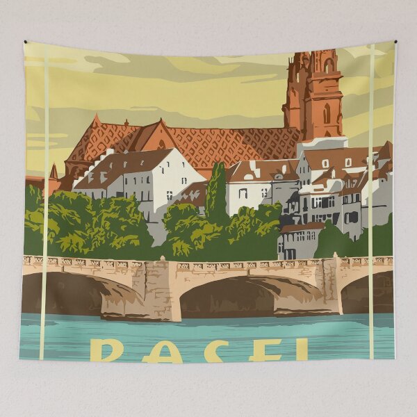 Item preview, Basel Switzerland - Vintage Poster designed and sold by sharlapinder897.