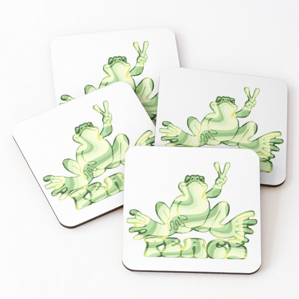 Item preview, Light Green Wave Peace Frog  designed and sold by natnat7w.