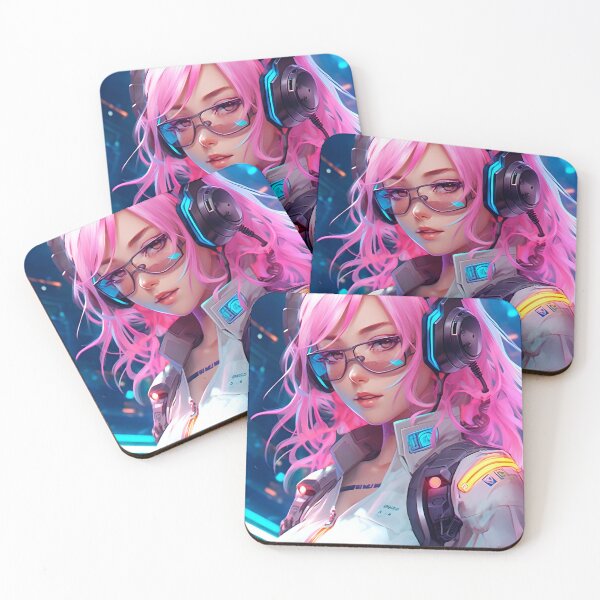 Item preview, Futuristic Cyborg Beauty: A Masterpiece of Anime Art designed and sold by CinEmmaDesign.