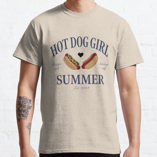 Hot Dog Girl Summer Chicago Style Purple Color Classic T-Shirt