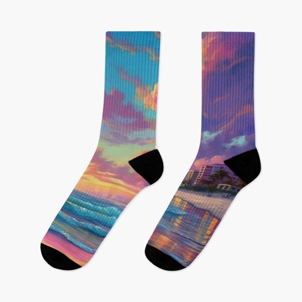 Item preview, Sunset cotton candy beach -- Miami vice and beach design designed and sold by SanchezMiami.