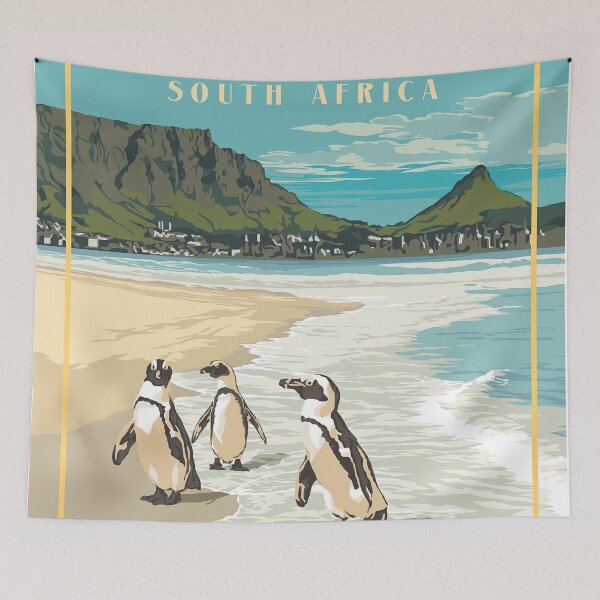 Item preview, Cape Town South Africa - Vintage Poster designed and sold by sharlapinder897.