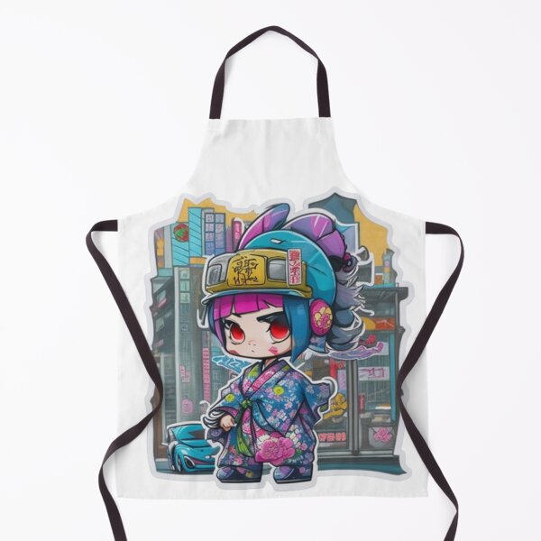 Item preview, Adorable kimono-clad girl radiating stylish charm stickers and more. designed and sold by mefirefire.