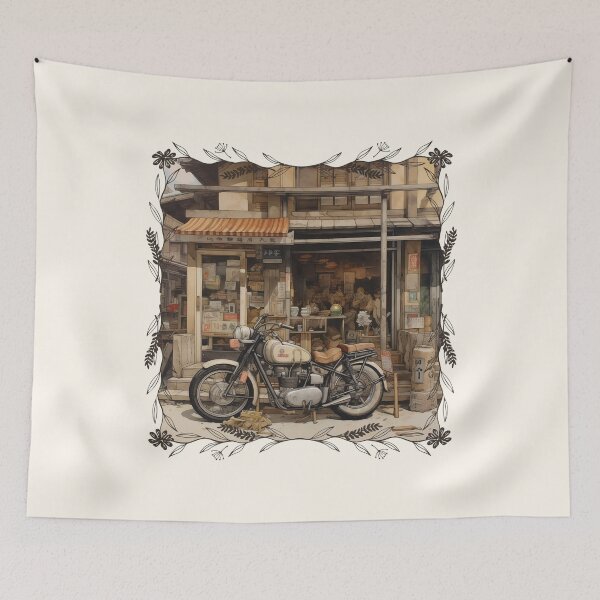 Item preview, Vintage Anime Aesthetic Illustration Design - Tokyo Bike 1930 designed and sold by Van Designs.