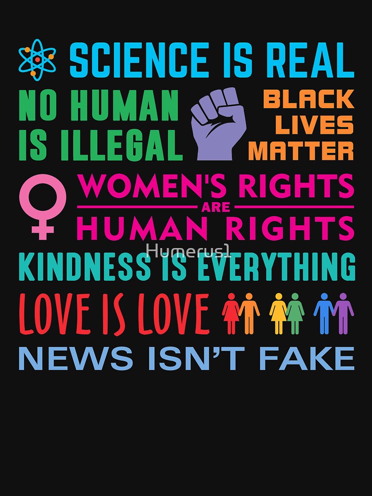 Thumbnail 3 of 3, Fitted Scoop T-Shirt, Anti-Trump Resist Slogans designed and sold by Humerus1.