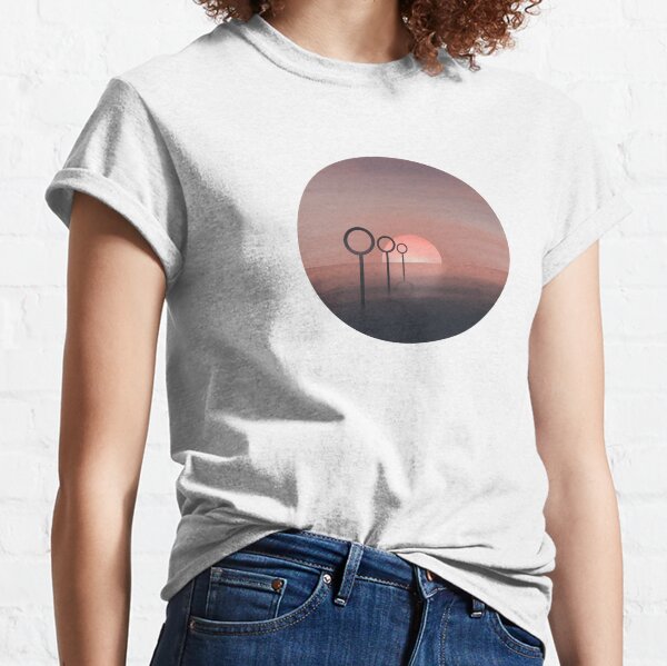 Sci-fi Sunset Portal World Original Artwork Classic T-Shirt