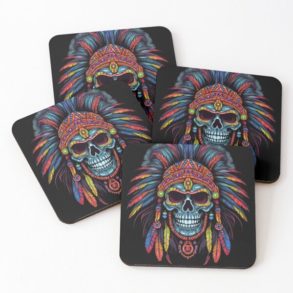 Artikelvorschau, Native American Indian Chief Skull Design #1 entworfen und verkauft von CoutureCrypt.