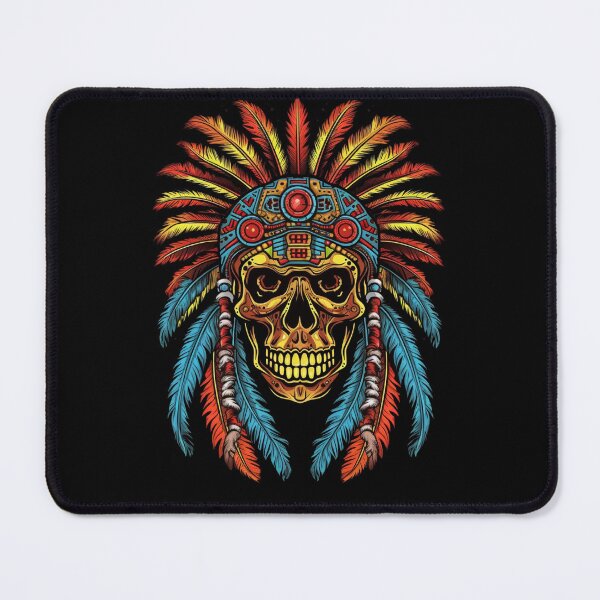 Artikelvorschau, Native American Indian Chief Skull Design #3 entworfen und verkauft von CoutureCrypt.