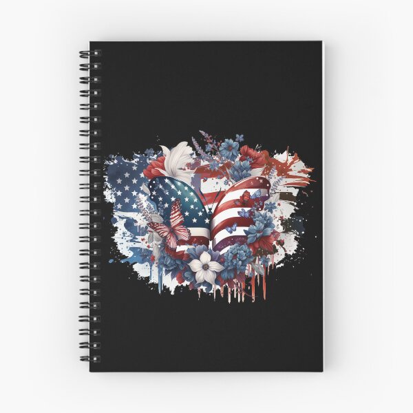 Aperçu de l'œuvre 4 Juillet Floral Mignon Papillon Usa Drapeau Américain créée et vendue par Oceanicmaster.