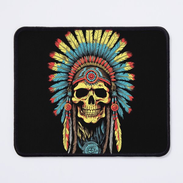 Artikelvorschau, Native American Indian Chief Skull Design #6 entworfen und verkauft von CoutureCrypt.