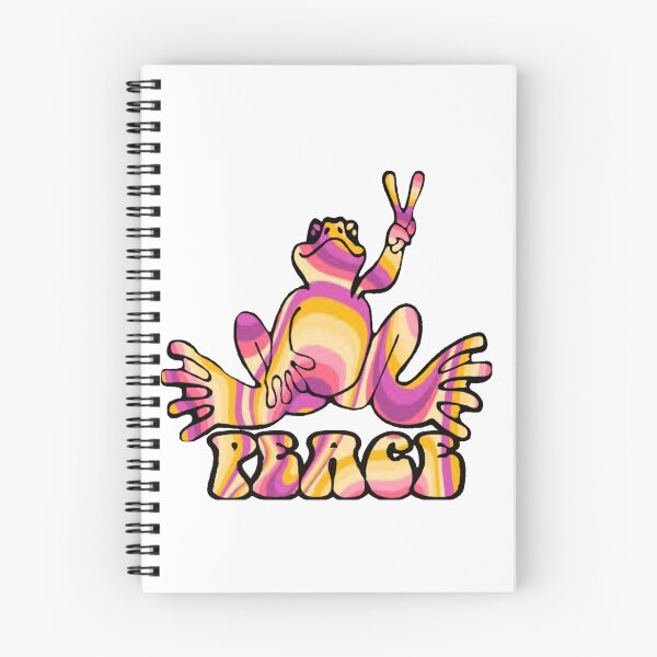 Item preview, Pink Purple Yellow Wave Peace Frog  designed and sold by natnat7w.