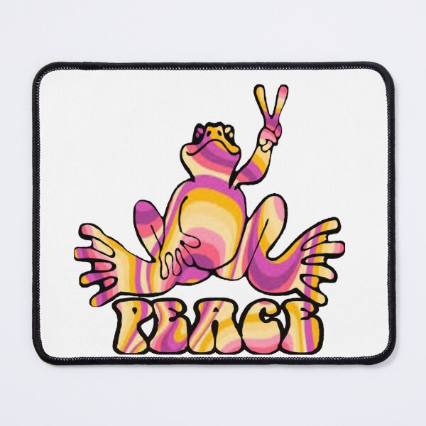 Item preview, Pink Purple Yellow Wave Peace Frog designed and sold by natnat7w.