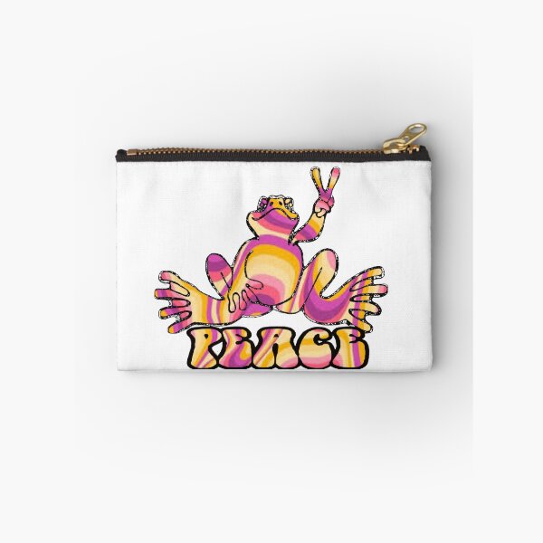 Item preview, Pink Purple Yellow Wave Peace Frog  designed and sold by natnat7w.