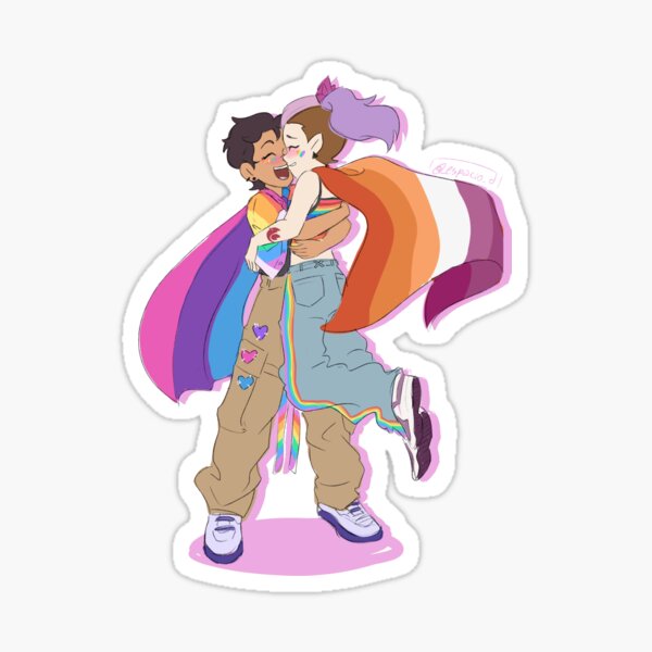 The Owl House Eda Clawthorne Gay Queer Pride 10x10cm Sticker 