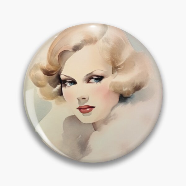 Item preview, Glamorous Vintage 1930s Fashion Model in Pink Coat with White Fur Collar designed and sold by LuluLovely.