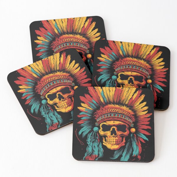 Artikelvorschau, Native American Indian Chief Skull Design #7 entworfen und verkauft von CoutureCrypt.