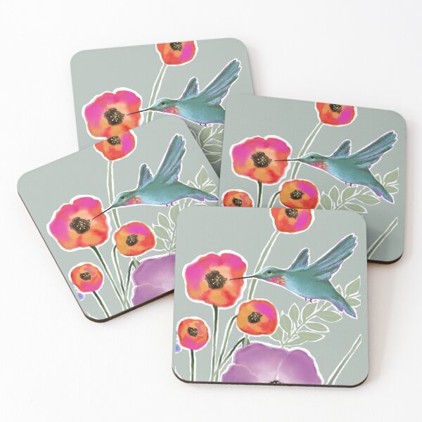 Item preview, Hummingbird with Flowers designed and sold by Lyngianni.