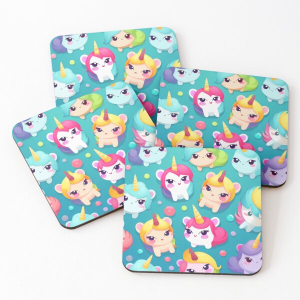 Item preview, Mini Unicorns Kawai Animated Patterns designed and sold by DigitalPixelize.