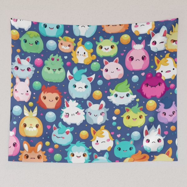 Item preview, mini figurines kawaii animated patterns designed and sold by DigitalPixelize.
