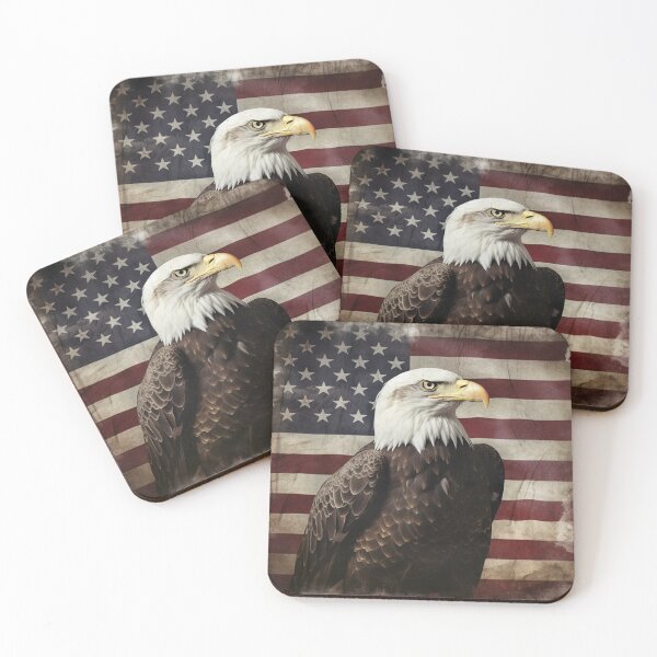 Item preview, Eagle and American Flag  designed and sold by dcwildfinds.