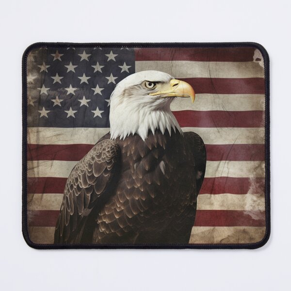 Item preview, Eagle and American Flag designed and sold by dcwildfinds.