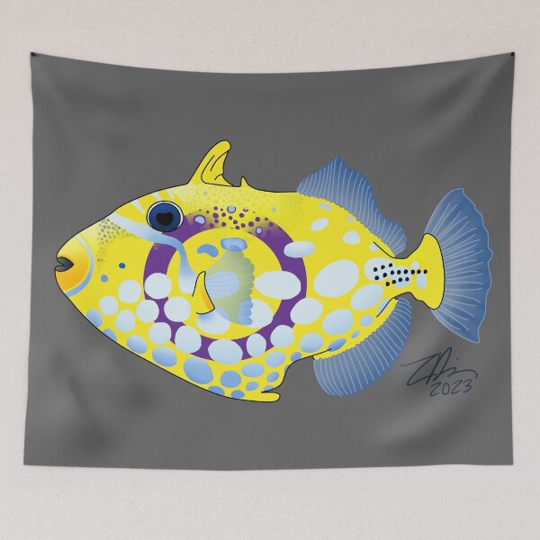 Item preview, Intersex Clown Triggerfish designed and sold by Zia Frazier.