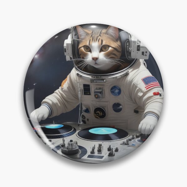 Item preview, beautiful dj cat dressed as an astronaut in space designed and sold by mextrance.