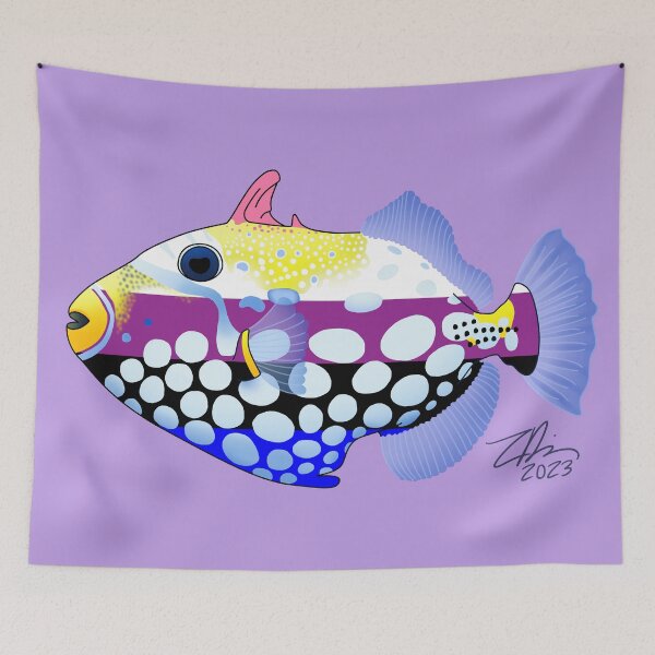 Item preview, Genderfluid Clown Triggerfish designed and sold by Zia Frazier.