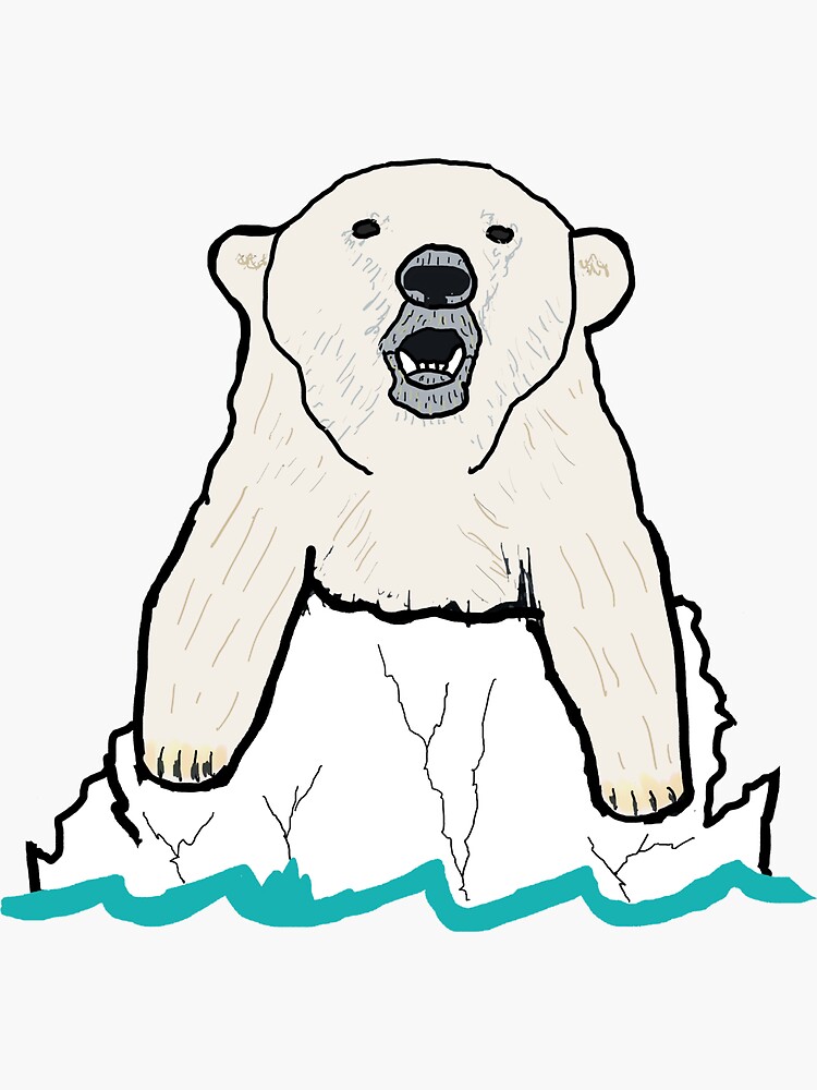 Polar Bear Sticker for Sale by Mark-Ewbie