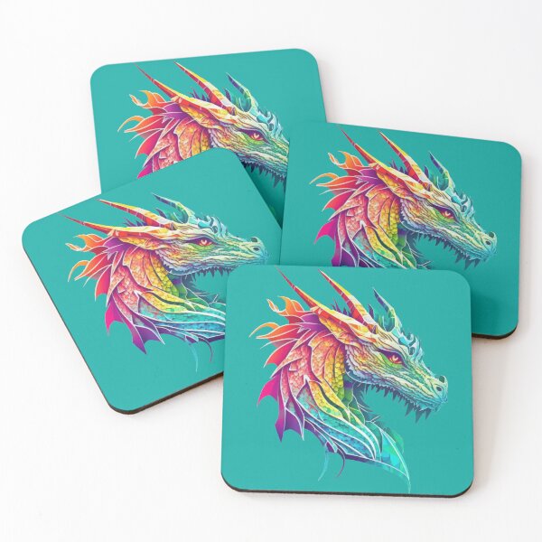 Item preview, Radiant Majesty: The Geometric Rainbow Dragon Sticker designed and sold by BlahNM505.