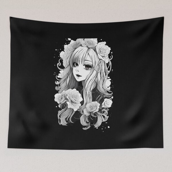 Item preview, Floral Enigma A Gothic Digital Illustration of a Woman designed and sold by Mechanical-Artt.