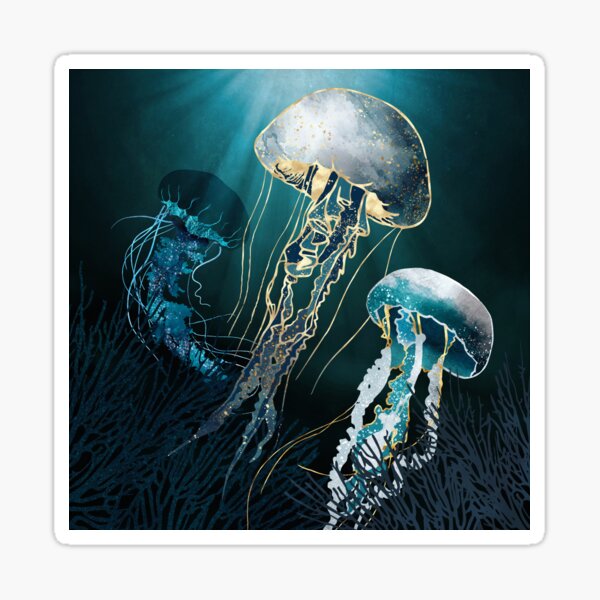 Item preview, Metallic Jellyfish V designed and sold by spacefrogdesign.