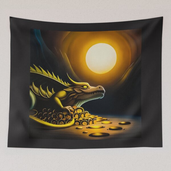Item preview, Golden Cursed Dragon designed and sold by OutOfTheBoxArt1.