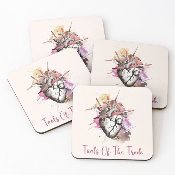 Item preview, Heart for Tools of the trade, purple, artist, drawing, creation, poet, writer, artist, watercolor style designed and sold by Collagedream.