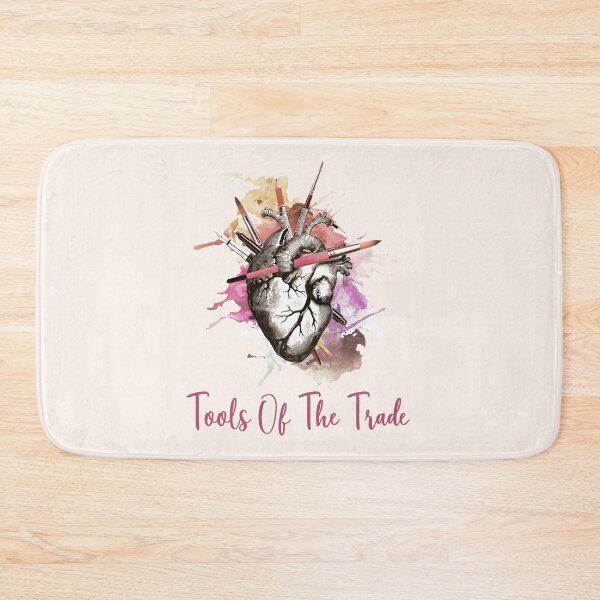 Item preview, Heart for Tools of the trade, purple, artist, drawing, creation, poet, writer, artist, watercolor style designed and sold by Collagedream.