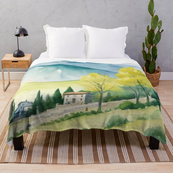 Item preview, Watercolor Apennine Mountains - Villas In The Summer designed and sold by BBGIFTSUK.