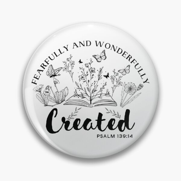 Item preview, Fearfully and wonderfully created, Psalm 139, Christian T-shirt designed and sold by AgapeeArt.