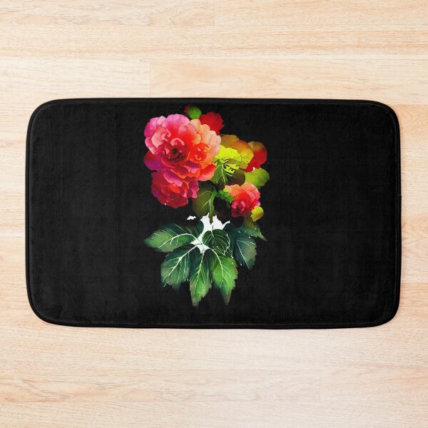 Item preview, Whimsical Begonia Garden Vibrant Digital Drawing of Flowering Begonias designed and sold by Mechanical-Artt.