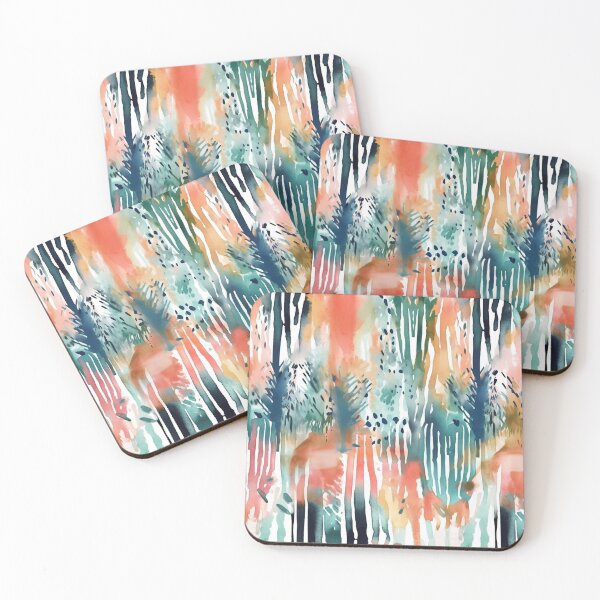Item preview, Boho Watercolor Animal print turquoise-pink-orange designed and sold by DaisyMarroquin.