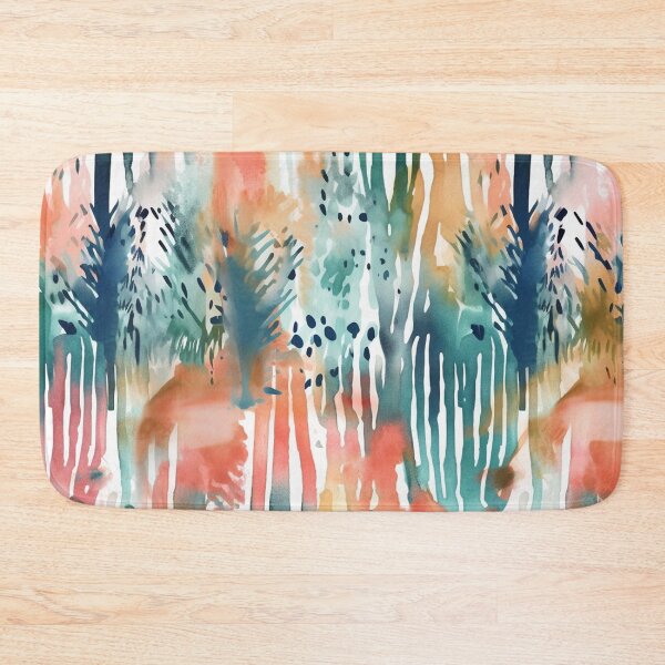 Item preview, Boho Watercolor Animal print turquoise-pink-orange designed and sold by DaisyMarroquin.