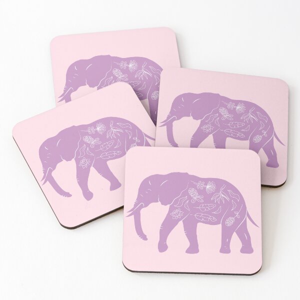 Item preview, Lilac Flora Elephant designed and sold by Natsnotfazed.