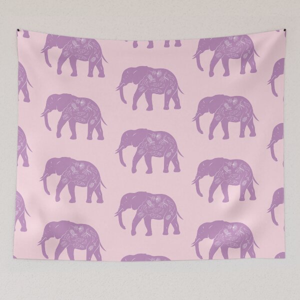 Item preview, Lilac Flora Elephant designed and sold by Natsnotfazed.